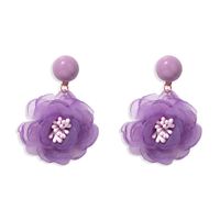 New Trend Cute Chiffon Flower Earrings Wholesale Nihaojewelry main image 6