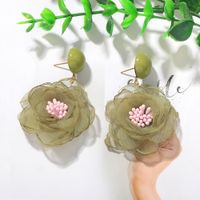 New Trend Cute Chiffon Flower Earrings Wholesale Nihaojewelry main image 5