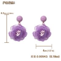 New Trend Cute Chiffon Flower Earrings Wholesale Nihaojewelry main image 3