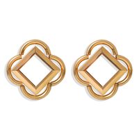 Intellectual Elegant Geometric Diamond Lace Earrings Simple Fashion Square Flower Earrings Wholesale Nihaojewelry main image 1