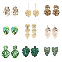 Fashion Exaggerated Hollow Leaves Long Earrings Simple Earrings Wholesale Nihaojewelry main image 2