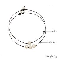 Bijoux De Mode Nouveaux Accessoires Corde De Cire Perle Deux Pièces Collier Court En Gros Nihaojewelry main image 6