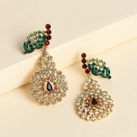 54222 Europäische Und Amerikanische Neue Ohrringe Damen Eingelegter Kristall Diamant Birnen Ohrringe Modeschmuck Persönlichkeit main image 4
