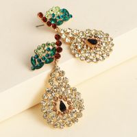 54222 Europäische Und Amerikanische Neue Ohrringe Damen Eingelegter Kristall Diamant Birnen Ohrringe Modeschmuck Persönlichkeit main image 5