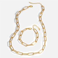 Fashion Hip-hop Accessories Hiphop Cuban Chain Gold Necklace Choker Thick Chain Necklace Wholesale Nihaojewelry main image 1