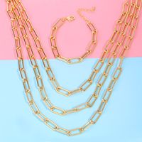 Fashion Hip-hop Accessories Hiphop Cuban Chain Gold Necklace Choker Thick Chain Necklace Wholesale Nihaojewelry main image 3