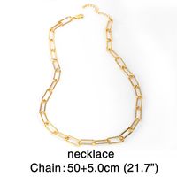 Fashion Hip-hop Accessories Hiphop Cuban Chain Gold Necklace Choker Thick Chain Necklace Wholesale Nihaojewelry main image 4