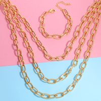 Fashion Simple Exaggerated Thick Chain Necklace Hip Hop Retro Choker Necklace Wholesale Nihaojewelry main image 3