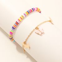 Fashion Jewelry Wholesale Multi-element Beach Style Soft Ceramic Anklet Butterfly Five-pointed Star Foot Ornaments Wholesale Nihaojewelry main image 2