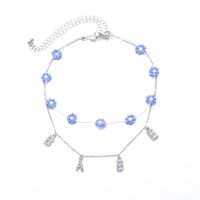 Joyería De Moda Letras Personalizadas Artículos De Bebé Con Micro Incrustaciones Sección Corta Femenina Cuentas De Arroz Hechas A Mano Collar De Margaritas Nihaojewelry Al Por Mayor main image 6