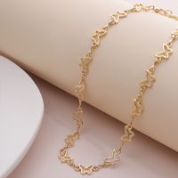 Fashion Jewelry Simple Geometric Single-layer Fashion Item Temperament Short Paragraph Clavicle Hollow Small Butterfly Necklace Wholesale Nihaojewelry main image 4