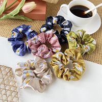 Korean Small Daisy Hair Scrunchies Cute Girl Retro Port Style Fat Bowel Bow Tie Hair Rope Wholesale Nihaojewelry main image 1