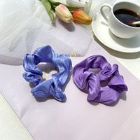 Korean Hair Scrunchies Fashion New Solid Color Flash Wave Lady  Hair Ring Tie Horsetail Rubber Band Hair Rope Head Wholesale Nihaojewelry main image 5