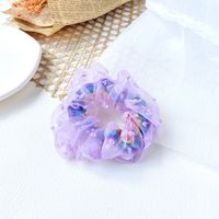 الكورية الشعر Scrunchies قوس قزح صافي الغزل الشعر Scrunchies الشعر حبل رئيس حبل لطيف فتاة بالجملة Nihaojewelry main image 5