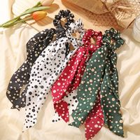 Fashion Floral Bowel Hair Scrunchies New Long Section Hair Tie Ponytail Hair Ring Wholesale Nihaojewelry main image 1