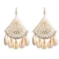 New Creative Retro Golden Silver Shell Scallop Earring Set Wholesale Nihaojewelry main image 5