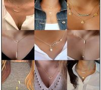 Creative Retro Personality Simple Clavicle Chain Metal Strip Geometric Triangle Tassel Women's Short Necklace Wholesale Nihaojewelry main image 1