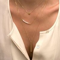 Creative Retro Personality Simple Clavicle Chain Metal Strip Geometric Triangle Tassel Women's Short Necklace Wholesale Nihaojewelry main image 4