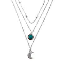 Fashion Jewelry New Necklace Multi-layer Retro Inlaid Real Stone Sweater Chain Wholesale Nihaojewelry main image 4