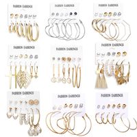 Acrylic Artificial Pearl Circle Tassel Earrings Set 6 Piece Set Hot Selling Earrings Wholesale Nihaojewelry main image 7