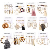 Acrylic Artificial Pearl Circle Tassel Earrings Set 6 Piece Set Hot Selling Earrings Wholesale Nihaojewelry main image 8
