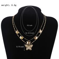 Fashion Butterfly Necklace Accessories Multi-layer Butterfly Pendant Clavicle Chain Creative Retro Simple Necklace Wholesale Nihaojewelry main image 4