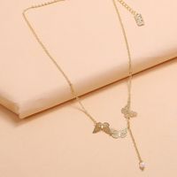 Korea Delicate Necklace Fashion Trend Personality Simple Hollow Butterfly Clavicle Chain Wholesale Nihaojewelry main image 2