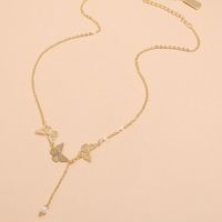 Korea Delicate Necklace Fashion Trend Personality Simple Hollow Butterfly Clavicle Chain Wholesale Nihaojewelry main image 3