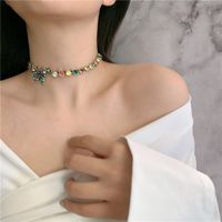 Zircon Diamond Butterfly Necklace Choker Clavicle Chain Bracelet Wholesale Nihaojewelry main image 5