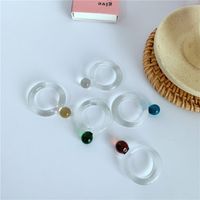 Glass Translucent Multicolor Transparent Ring Index Finger Ring Fashion Ring Wholesale Nihaojewelry main image 3