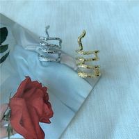 Korea Dongdaemun Ohrring Design Persönlichkeit Übertriebene Ohrring Klammer Serpentine Einzel Metall Ohrring Frauen main image 6