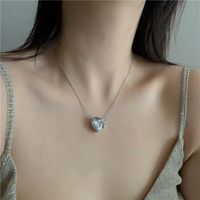 Korea Versatile Large Diamond Love Necklace Clavicle Chain Small Waist Necklace Wholesale Nihaojewelry main image 3