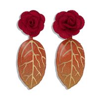 Fashion Exaggerated Hollow Leaves Long Earrings Simple Earrings Wholesale Nihaojewelry sku image 2