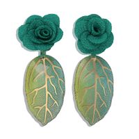 Fashion Exaggerated Hollow Leaves Long Earrings Simple Earrings Wholesale Nihaojewelry sku image 4