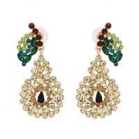 54222 Europäische Und Amerikanische Neue Ohrringe Damen Eingelegter Kristall Diamant Birnen Ohrringe Modeschmuck Persönlichkeit sku image 2