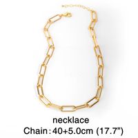 Fashion Hip-hop Accessories Hiphop Cuban Chain Gold Necklace Choker Thick Chain Necklace Wholesale Nihaojewelry sku image 3