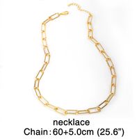 Fashion Hip-hop Accessories Hiphop Cuban Chain Gold Necklace Choker Thick Chain Necklace Wholesale Nihaojewelry sku image 5