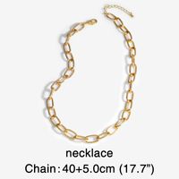 Fashion Simple Exaggerated Thick Chain Necklace Hip Hop Retro Choker Necklace Wholesale Nihaojewelry sku image 2