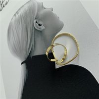 Exaggerated Metal Without Holes Clip Earrings Punk Trendy Retro Neutral Ear Clips Wholesale Nihaojewelry sku image 1