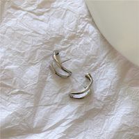 Niche Design Chic Niche Three-dimensional Simple Geometric Curved Earrings Wholesale Nihaojewelry sku image 2