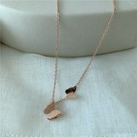 Corée Collier Super Fée Simple Titane Acier Papillon Collier Chaîne De Cou En Gros Nihaojewelry sku image 1