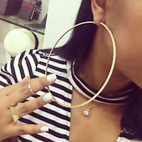 Trendy Creative Exaggerated Geometric Round Rhinestone Earrings Wholesale Nihaojewelry main image 3