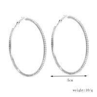 Trendy Creative Exaggerated Geometric Round Rhinestone Earrings Wholesale Nihaojewelry sku image 2