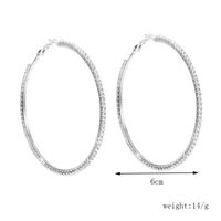 Trendy Creative Exaggerated Geometric Round Rhinestone Earrings Wholesale Nihaojewelry sku image 4