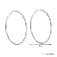 Trendy Creative Exaggerated Geometric Round Rhinestone Earrings Wholesale Nihaojewelry sku image 10