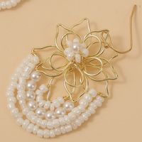 Korean Cute Hand-woven Flowers Rice Beads Resin Earrings Jewelry Wholesale Nihaojewelry main image 5