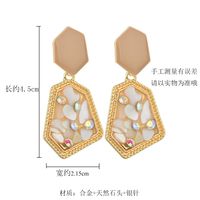 Korean New S925 Silver Color Dripping Diamond Earrings Broken Jade Earrings Wholesale Nihaojewelry main image 3