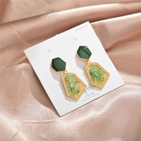 Korean New S925 Silver Color Dripping Diamond Earrings Broken Jade Earrings Wholesale Nihaojewelry main image 4