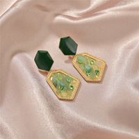 Coreano Nuevo S925 Color Plata Goteo Pendientes De Diamantes Pendientes De Jade Rotos Al Por Mayor Nihaojewelry main image 6