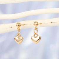 Boucles D'oreilles Simple Amour Sauvage Petites Boucles D'oreilles Coeur De Pêche En Gros Nihaojewelry main image 1
